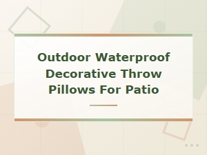 Outdoor Waterproof Decorative Throw Pillows for Patio | Weather-Resistant Style