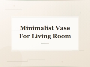 Minimalist Vases for Living Room - Modern Decorative Home Accents